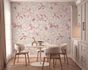 Non-woven wallpaper leaf pattern white pink grey 39692-2 1