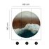 Wall mural round Guido Maria Kretschmer sea brown blue 3