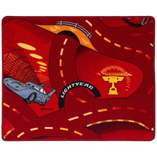 Kinder Teppich Disney Cars Rot Vliesrücken 65 x 80 cm