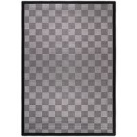 Synthetik Teppich Bambus Optik schwarz Silber 160 x 230 cm