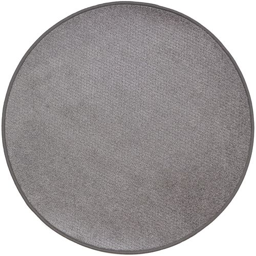 Teppich Schlinge Modern einfarbig grau rund 80 cm