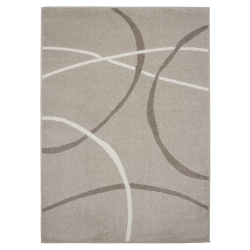 Carpet Milano woven carpet lines pattern beige gray