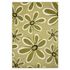 Carpet Milano woven carpet flowers pattern green cream 1