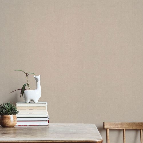 Non-woven wallpaper Elle Textured Plain Beige 10444-02