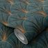 Non-woven wallpaper Elle fan green gold metallic 10451-19 8