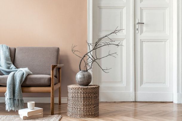 Vliestapete Daniel Hechter Einfarbig Struktur Orange Creme Zimmer