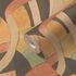 Non-woven wallpaper art abstract green orange 78214-3 3