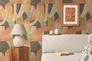 Non-woven wallpaper art abstract green orange 78214-3 5