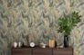 Non-woven wallpaper leaf pattern jungle green brown 78219-3 5