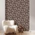 Non-woven wallpaper leaf pattern floral brown beige 81639 1