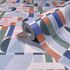 Non-woven wallpaper graphic circles blue green orange 81647 2