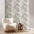 Non-woven wallpaper palm leaves tropics cream brown 82454 2