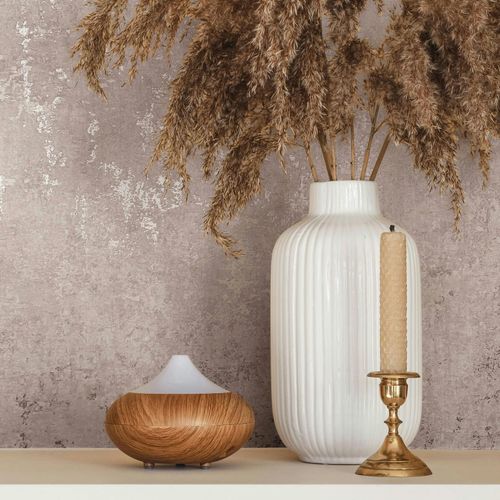 Non-woven wallpaper plaster look beige grey 35125