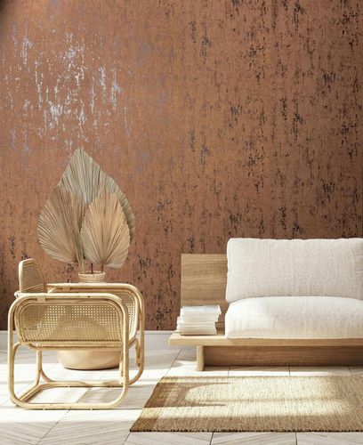 Vliestapete-Putzoptik-Braun-Silber-Metallic-35163-63223556