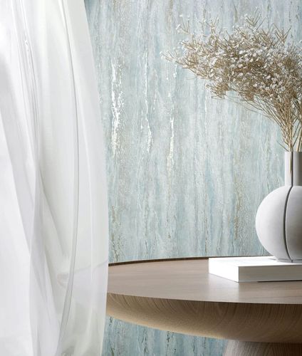 Vliestapete-Shabby-Urban-Blau-Weiss-Silber-Metallic-35165-63223558