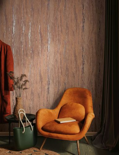 Vliestapete-Shabby-Industrial-Braun-Silber-Metallic-35166-63223559