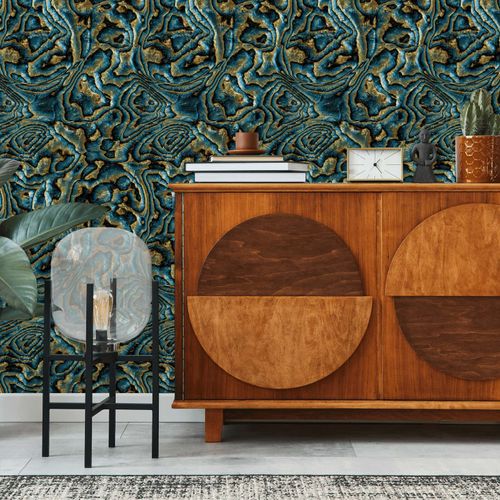 Vliestapete-Steinoptik-Abstrakt-Wellen-Blau-Gelb-81693-63223657_2