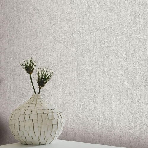 Vliestapete Putz Optik Grau Creme Glitzer 10389-31 Raum