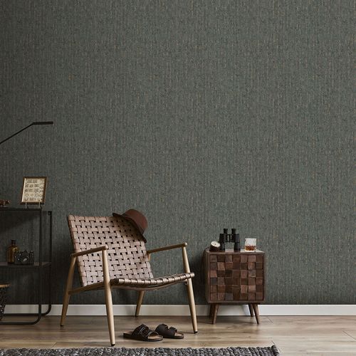 Vliestapete Putz Optik Anthrazit Kupfer Metallic 10389-47 Zimmer