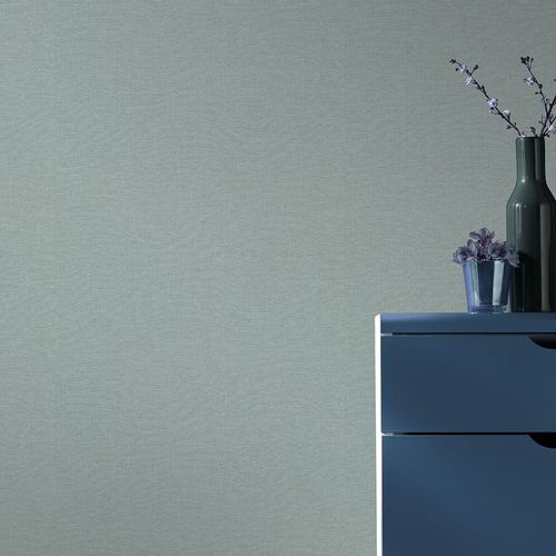 Vliestapete Uni Leinen Optik Modern Blau Türkis 10510-18 Raum