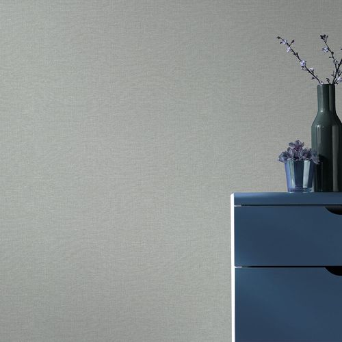 Vliestapete Uni Leinen Optik Modern Blau Grau 10510-43 Raum