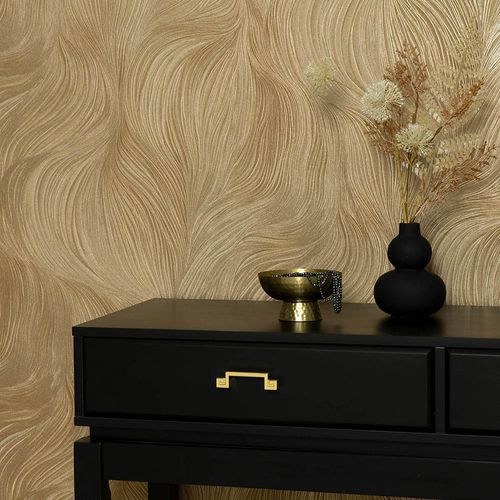 Tapete Guido Maria Kretschmer Linien Gold Metallic Raum