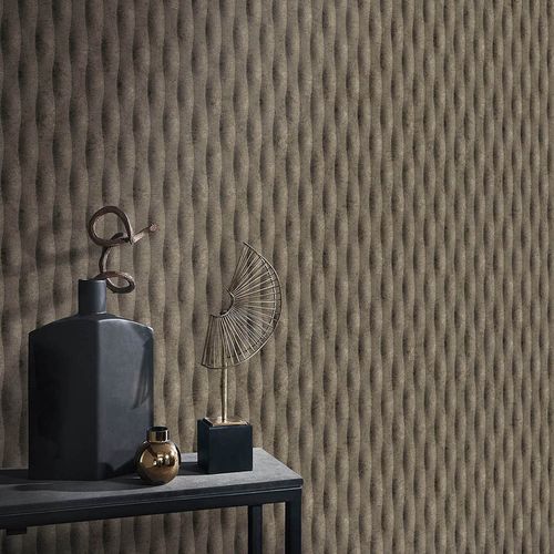 Tapete Guido Maria Kretschmer Streifen Braun 10523-11 Raum
