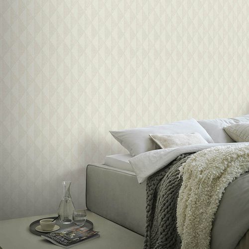 Tapete Guido Maria Kretschmer Rauten Creme 10524-38 Raum