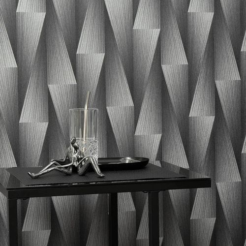 Tapete Guido Maria Kretschmer Grafik Grau Silber 10526-29 Raum