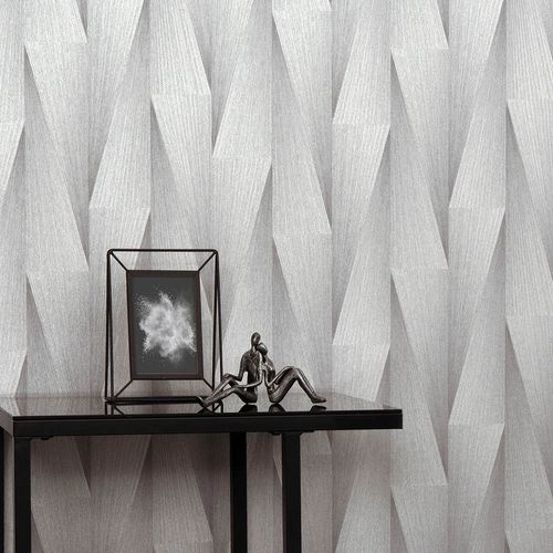 Tapete Guido Maria Kretschmer Grafik Silber Metallic Raum