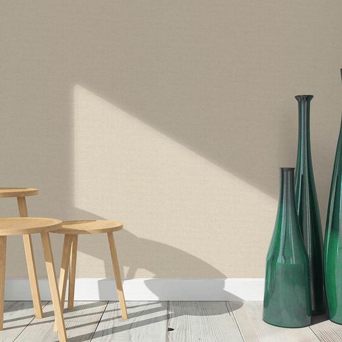 Tapete Guido Maria Kretschmer Leinenoptik Beige 10541-02 Raum