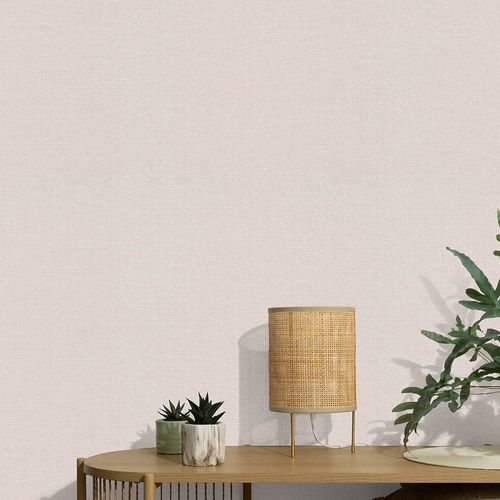 Tapete Guido Maria Kretschmer Leinenoptik Rosa 10541-05 Raum