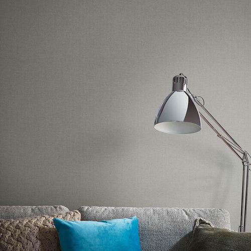 Tapete Guido Maria Kretschmer Leinenoptik Grau 10541-11 Raum