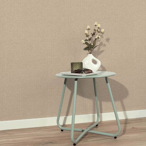 Tapete Guido Maria Kretschmer Leinenoptik Hellbraun Raum