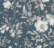 Vliestapete Floral Vintage Blau Silber Metallic 79061-5 7