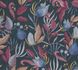 Vliestapete Blätter Blumen Floral Blau Rot 79062-3 7