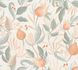 Vliestapete Blätter Blumen Creme Orange Grün 79062-4 7