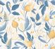 Vliestapete Blätter Blumen Weiß Blau Gelb 79062-6 7