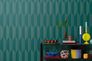 Vliestapete Grafisch 3D-Optik Petrol Metallic 79086-7 Raum 4