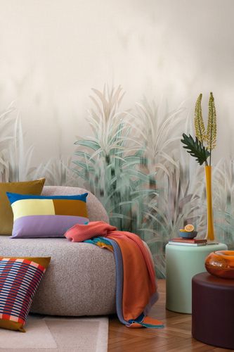 Fototapete Vlies Floral Dschungel Beige Grün 79145-9 Raum