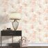 Vliestapete Blattmuster Rosa Creme Glitzer 10470-05 Raum 1