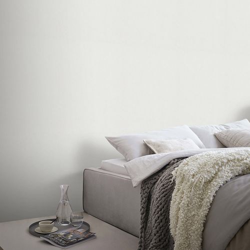 Vliestapete Einfarbig Modern Weiß Glitzer 10473-01 Raum