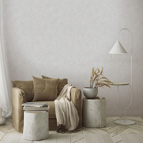 Vliestapete Einfarbig Modern Hellgrau Glitzer 10473-31 Raum