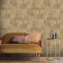 Vliestapete Shabby Betonoptik Gold Metallic 10480-30 Raum 1