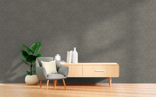 Vliestapete Kreise Grafisch Grau Gold Metallic 79093-1 Wohnung