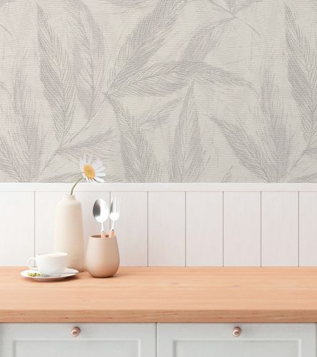 Vliestapete Floral Grau Silber Metallic 79096-4 Zimmer