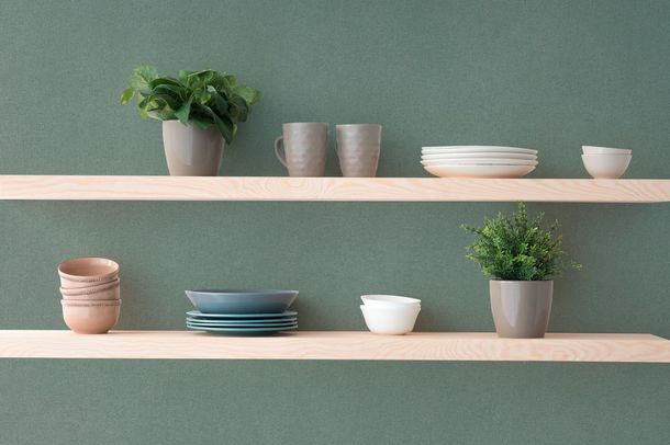 Vliestapete Uni Textil Struktur Grün Blau 79097-7 Raum