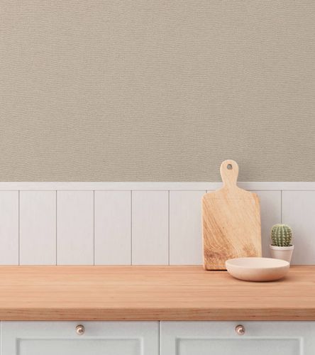Vliestapete Uni Textil Struktur Braun Beige 79098-9 Stube