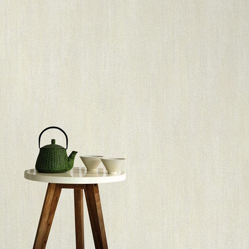Vliestapete Einfarbig Betonoptik Creme 10534-14 Zimmer