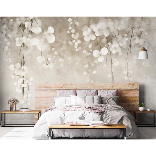 Guido Maria Kretschmer Fototapete Blumen Wiese Creme Grau Zimmer